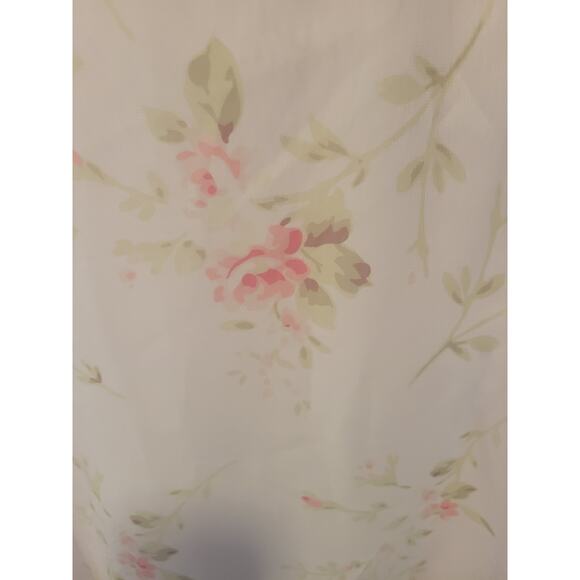 Baby Pink Floral Milk Maid‎ Coquette Flutter Sleeve Midi Dress Bridal A Line - Picture 4 of 7